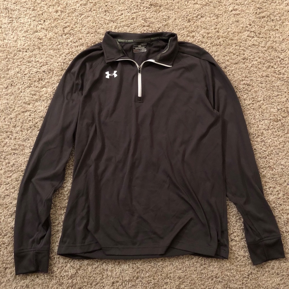 Under Armour Gray Quarter Zip Size Medium - Picture 2 of 3